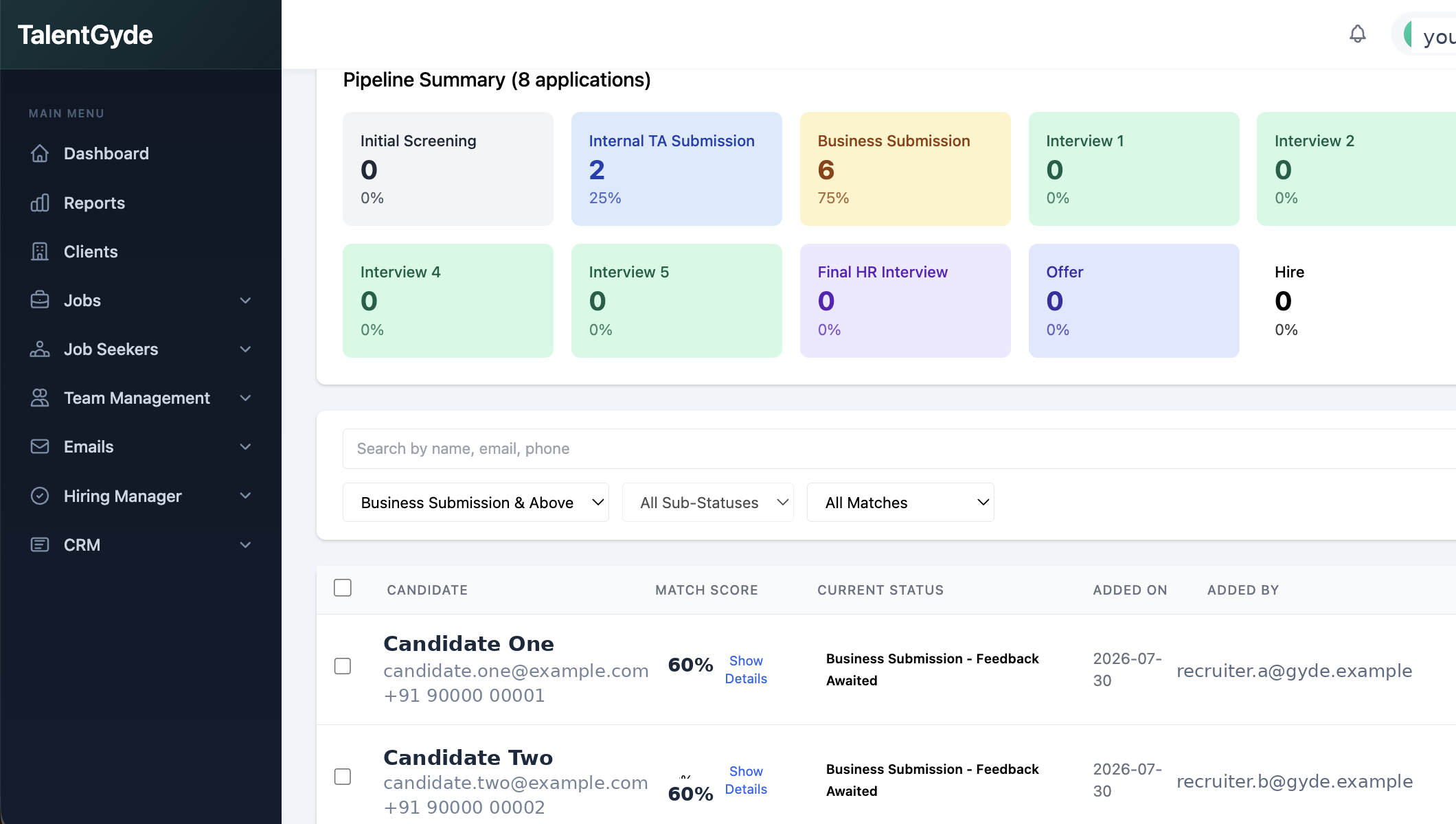 TalentGyde screenshot
